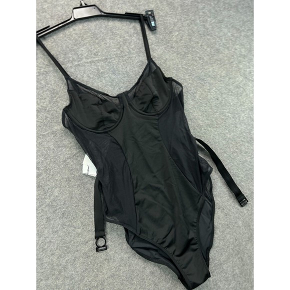 NWT Solid & Striped The Spencer Mesh Cutout 1 Piece Swimsuit Womens Medium Black - Picture 3 of 11